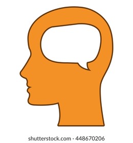 Human mind thinking isolated icon, vector illustration graphic.