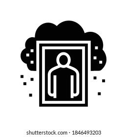 human missed and nostalgia glyph icon vector. human missed and nostalgia sign. isolated contour symbol black illustration