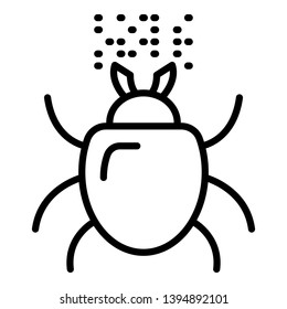 Human mite icon. Outline human mite vector icon for web design isolated on white background
