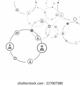 Human model connection on the white backdrop