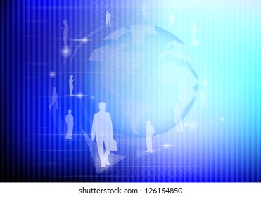 human models connected together in a social network pattern