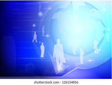 human models connected together in a social network pattern