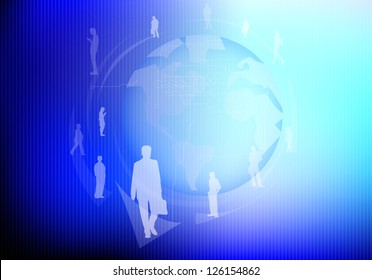 human models connected together in a social network pattern