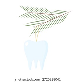 Molar humano, Ilustración vectorial de diente.