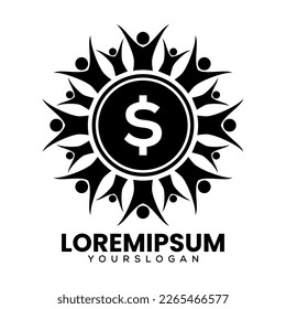human money logo design template
