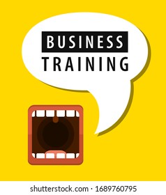 Mund der Menschen mit wichtigen Botschaften Sprechblase. Lautsprecher. Banner für Business, Marketing und Werbung. Vektorillustration.