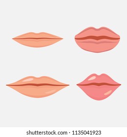 Human mouth, Vector illustration set icon design