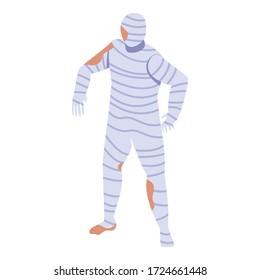 Human mummy icon. Isometric of human mummy vector icon for web design isolated on white background