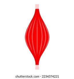 Human muscles vector illustration on white background. Healthy muscles design concept in red.