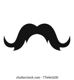 Human mustache icon. Simple illustration of human mustache vector icon for web