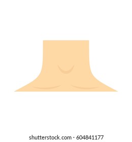 Human neck icon isolated on white background vector illustration