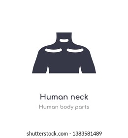 human neck outline icon. isolated line vector illustration from human body parts collection. editable thin stroke human neck icon on white background