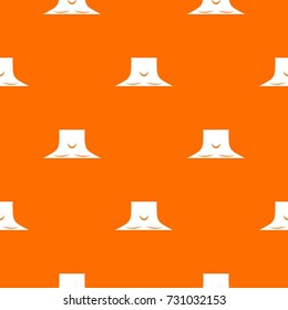 Human neck pattern repeat seamless in orange color for any design. Vector geometric illustration