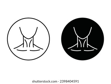 Human neck vector icon set. vector illustration