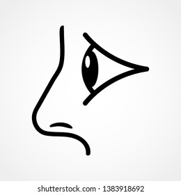 human nose and eye icon