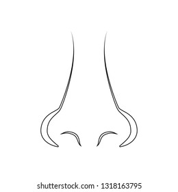 human nose icon. Element of Human parts for mobile concept and web apps icon. Outline, thin line icon for website design and development, app development