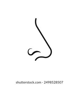 Human nose icon isolated on white background