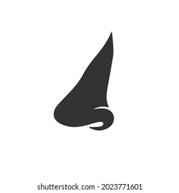 Human nose icon in modern flat style. Vector illustration