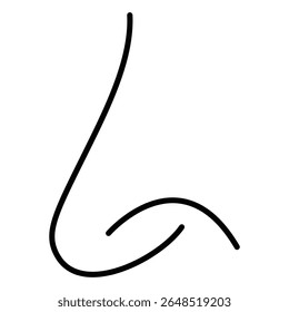 Ícone de nariz humano Contorno marca de logotipo isolado
