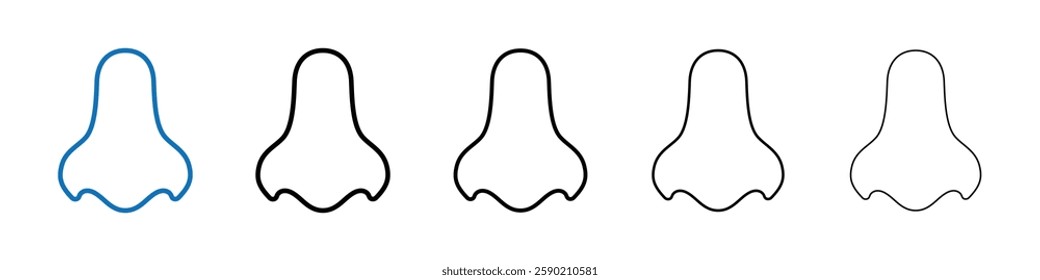 Human nose icon Outline vector logo for web ui