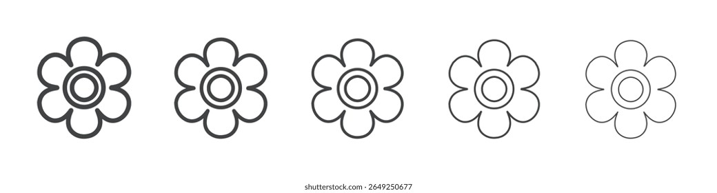 Símbolo de coleção de ilustrações simples de ícone de nariz humano
