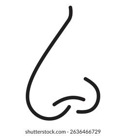 Human nose icon Thin line illustration