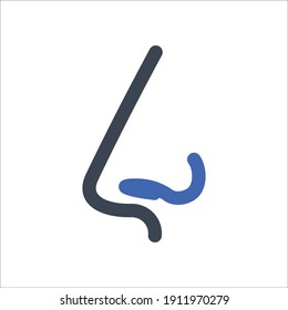 Icono de nariz humana, gráficos vectoriales