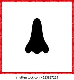 Human nose icon vector illustration eps10. Isolated badge flat design for website or app - stock graphics
