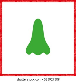 Human nose icon vector illustration eps10. Isolated badge flat design for website or app - stock graphics