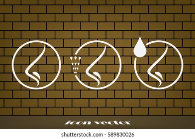 Human nose icon vector illustration eps10. Isolated badge nose flat design for website or app - stock graphics