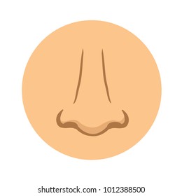 Human nose icon. Vector pictogram illustration, isolated on white background.