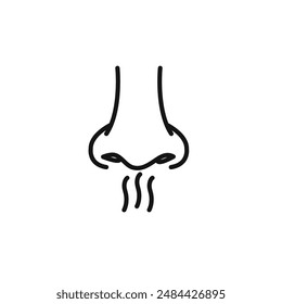 Human Nose Icon vector set collection for web