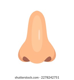 Human Nose Isolated Cartoon Vector Icon Illustration