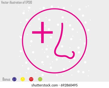 Human nose, medicine, vector illustration of Eps10