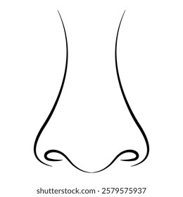 Human Nose Outline Front View anatomy face body organ Nose