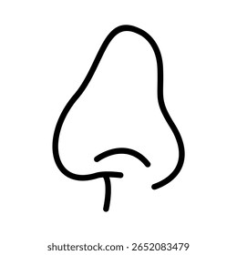 Ilustração do vetor do ícone de contorno do nariz humano