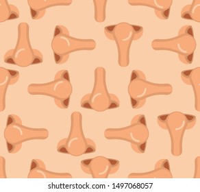 Human Nose pattern seamless. Noses background. vector illustration
