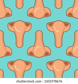 Human Nose pattern seamless. Noses background. vector illustration