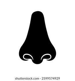 Human nose silhouette vector flat illustration design.