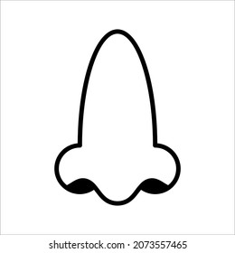 Human nose vector icon. vector illustration on white background. eps 10