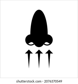 Human nose vector icon. vector illustration on white background. eps 10