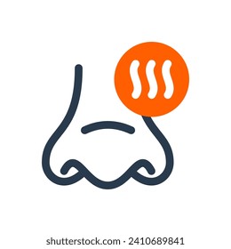 Human Nose Vector Icon Illustration