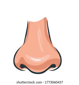 Human nose vector icon. Nose smell eps sign. Human senses vector illustration.