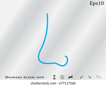 Human nose, vector illustration of Eps10