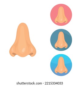 Human nose Vector Illustration. simple  nose icon vector design. modern Nose smell flat anatomical icon, Part of body logo vector template suitable for organization, company, or community. EPS 10