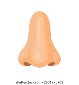 Ilustração do vetor do nariz humano como símbolo do olfato