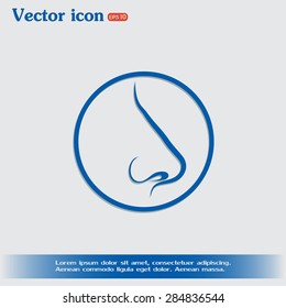Human nose vector isolated