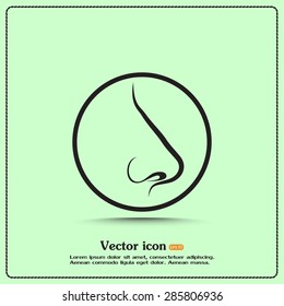 Human nose vector isolated