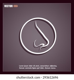 Human nose vector isolated