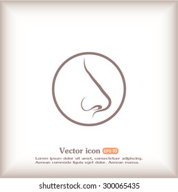 Human nose vector isolated